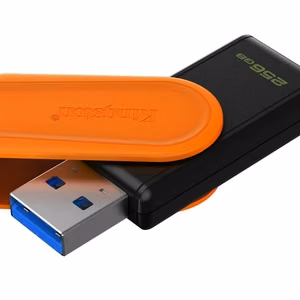 Kingston DataTraveler Exodia S USB 3.2 mälupulk, 256 GB, must / oranž