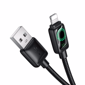 Kaabel koos LCD USB A to Lightning Hoco 2,4A 1,2 m U146 must