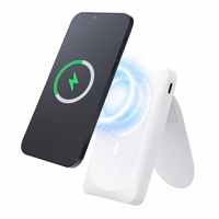 Powerbank compatible with MagSafe Forcell F-Energy MagStand F10K2 QC3.0 PD 5A 20W 10000 mAh valge