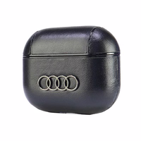 Audi Leather Big Logo Ümbris jaoks AirPods 3 - must