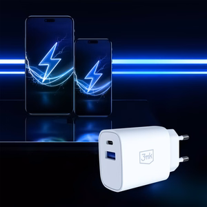 3mk FlowPower 25W 1A1C PD QC4+ seinalaadija - valge