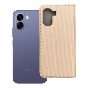 Klappkaanega Smart Case Book ümbris Oppo A6x jaoks, kuldne