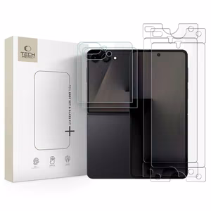 Tech-Protect kaitsekomplekt Samsung Galaxy Z Flip 7 / 8 jaoks: Glass Fit+ karastatud klaas, 2 tk, ja Hydro Flex+ hüdrogeelkile, 2 tk