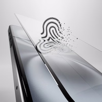 Puro Flexible Glass D3O Hübriidklaas with Must Frame jaoks iPhone 16 Plus / iPhone 15 Pro Max / iPhone 15 Plus