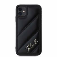 Karl Lagerfeld Diagonal Quilted Script ümbris jaoks iPhone 11 / Xr - must
