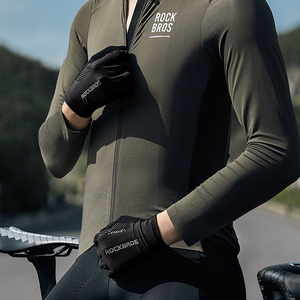 Rockbros cycling gloves spring/summer/autumn, full, size: XXL - black