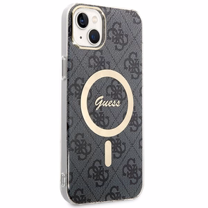 Guess GUBPP14MH4EACSK 4G Print MagSafe ümbrise ja laadija komplekt seadmele iPhone 14 Plus 6.7", must