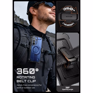 Supcase Unicorn Beetle Pro Mag MagSafe 2-komplektne ümbris Samsung Galaxy S26-le - mereväe sinine ja must