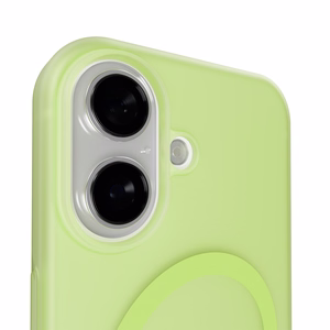 Puro Daylight Magsafe Compatible Silicone Ümbris jaoks iPhone 17 - Translucent Roheline