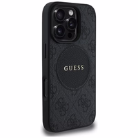 Guess 4G Circle Classic Logo MagSafe ümbris jaoks iPhone 16 Pro Max - must