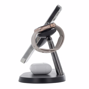 Maxlife MXWC-03 magnetiline traadita laadija 15W must 3in1