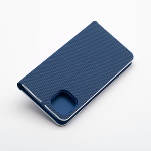 Флип-чехол для iPhone 16e (SE 4 2025) Luna Book Carbon синий