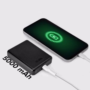 SBS TEBB5000MAG1CK Juhtmeta energiapank 5000 mAh USB-C, MagSafe ühilduv - must