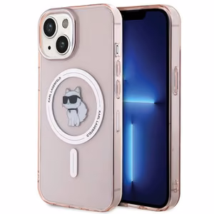 Karl Lagerfeld IML Choupette MagSafe ümbris jaoks iPhone 15 - roosa