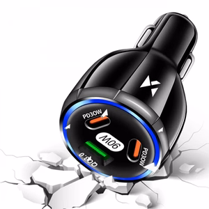 Autolaadija Wozinsky WCCCA must 90W (2xPD / 1xQC3.0)