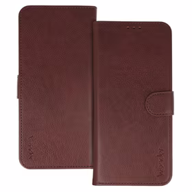 WONDER COMMON Universal Book Case (SIZE S) for Iphone 12/13/Samsung S6/A5 2016/Xcover 4/S22/Huawei P8 2017 brown