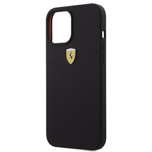 Ferrari FESSIHCP12LBK iPhone 12 Pro Max 6.7" чёрный/чёрный жёсткий чехол On Track Silicone