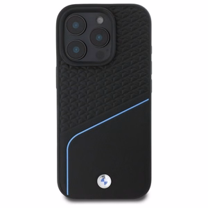 BMW Sign Leather Textured And Line MagSafe Ümbris jaoks iPhone 16 Pro Max - must