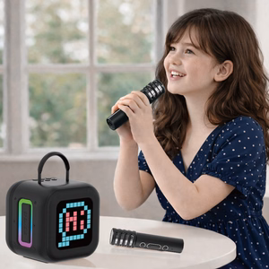Blavec портативная Bluetooth колонка WS-09 Karaoke Fun - 10W с 2 микрофонами и дисплеем (WS09-2MB) черный