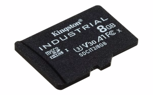 Kingston Technology 8GB microSDHC Industrial C10 A1 pSLC kaart + SD adapter