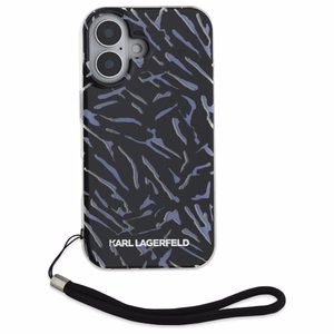 Karl Lagerfeld Zebra With Cord iPhone 16 Plus Ümbris - lilla