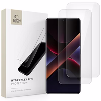 Tech-Protect Hydroflex Fit+2-Pack Hydrogel Kile jaoks Xiaomi Redmi Note 14 Pro 5G / 14 Pro+ 5G / Poco X7 5G - läbipaistev