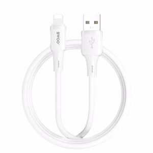 BWOO X329L silikoonkaabel USB – Lightning 3A 1m valge