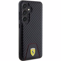 Ferrari Carbon Stitched Bottom ümbris jaoks Samsung Galaxy S24 - must