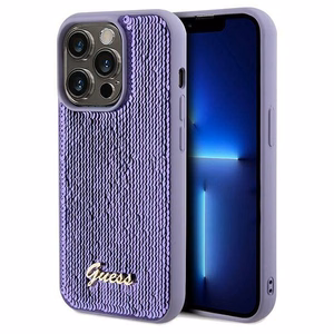Guess Sequin Script Metal ümbris jaoks iPhone 13 Pro / 13 - lilla