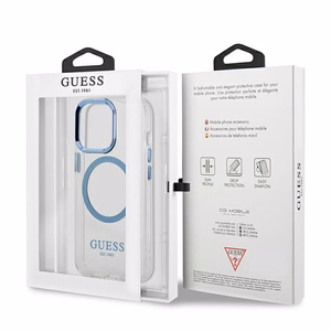 Guess GUHMP13LHTRMB iPhone 13 Pro / 13 6,1" sinine/sinine hard ümbris Metal Outline Magsafe