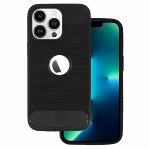 Back Ümbris CARBON jaoks IPHONE 13 PRO Must