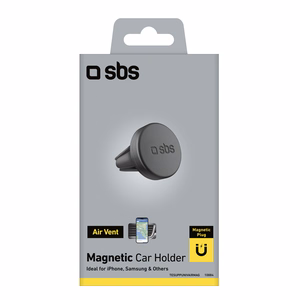 SBS TESUPPUNIVAIRMAG smartphone hoidja magnetic, jaoks air vent - must