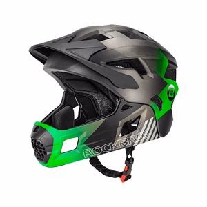 Rockbros TS-61 10110061004 laste jalgrattakiiver eemaldatava lõuakaitsega, suurus M (54-57) - roheline