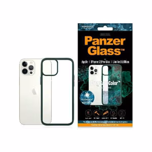 PanzerGlass ClearCase ümbris jaoks iPhone 12 Pro Max - läbipaistev and roheline