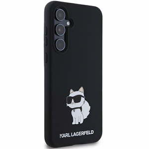 Силиконовый чехол Karl Lagerfeld Choupette для Samsung Galaxy A35 - чёрный