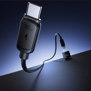 Joyroom JR-CCN07 145W Автомобильное зарядное устройство 2xUSB-C USB-A + Кабель USB-C 100W - тёмно-серый