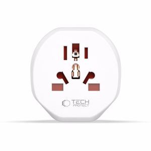 Tech-Protect Universal Travel Adapter to EU - valge