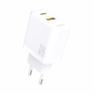Dudao A26T GaN 25W USB-A, USB-C Laadija - valge