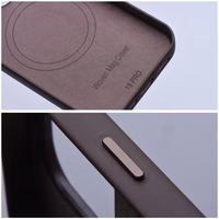 WOVEN MAG COVER Ümbris compatible with MagSafe jaoks IPHONE 13 Pro light brown