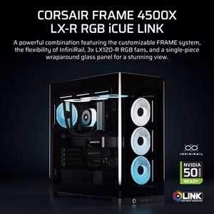 Corsair 4500X LX-R RGB karastatud klaas kesktorni korpus, must