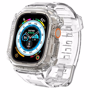Spigen Rugged Armor Pro ümbris ja rihm Apple Watch Ultra 49 mm jaoks (läbipaistev)
