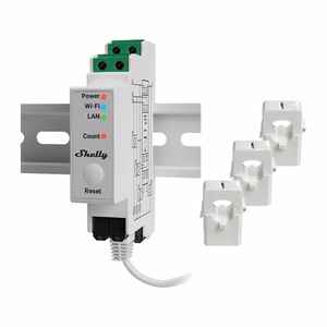 Shelly PRO 3EM 120A 3-faasiline WiFi/Bluetooth/Matter elektriarvesti