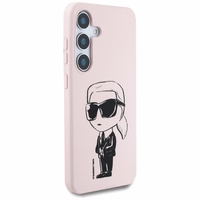 KARL LAGERFELD ümbris jaoks SAMSUNG S25 KLHMS25SPNYKGRTP (Magnetic Silicone Graffiti Ikonik) roosa