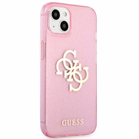 Guess GUHCP13SPCUGL4GPI iPhone 13 mini 5,4" roosa/roosa hard ümbris Glitter 4G Big Logo