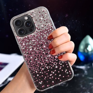 Tel Protect Diamond Ümbris jaoks Iphone 13 Pro Max burgundia