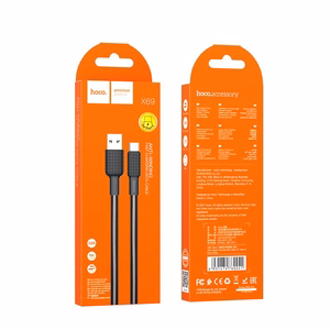Кабель USB A - USB C Hoco 3A 1 m X69 чёрно-белый