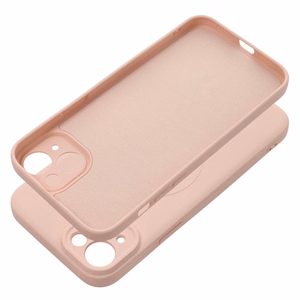 SILICONE MAG ÜMBRIS compatible with MagSafe jaoks IPHONE 15 Plus roosa