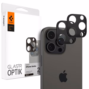 Spigen Optik.tR Camera Protector jaoks iPhone 14 Pro / Pro Max / 15 Pro / Pro Max / 16 Pro / Pro Max - must 2 pcs.