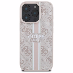 Guess 4G Printed Stripes MagSafe Ümbris jaoks iPhone 16 Pro Max - Roosa