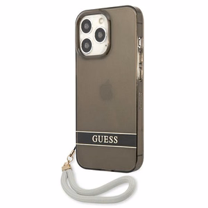 Guess GUHCP13LHTSGSK iPhone 13 Pro / 13 6.1" must/must kõvakott Läbipaistev Stap